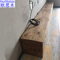 Nordic Home Solid Wood Changing Shoes Bench Living Room Creative Log TV Cabinet Retro Making Old Rest Long Bench Wood Tea Table