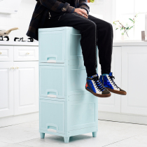 30CM crevice clamshell storage cabinet Plastic locker Childrens multi-layer finishing cabinet Kitchen bathroom crevice cabinet