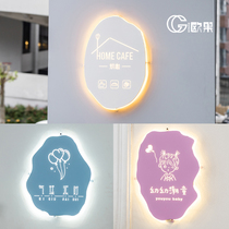 Hollow light box Billboard making outdoor door head luminous character led shop signature creative door customized