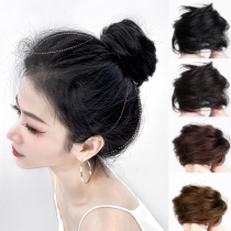 True hair ball head artifact female wig Hairband net safflower bract head natural ancient hair accessories lazy hair hair wig bag