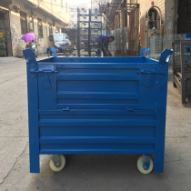 Iron Sheet Box Folded Fixed Bin Storage Cage Logistics Trolley Turnover Box Cage Iron Frame Large Iron Cage Butterfly Cage Warehouse Storage