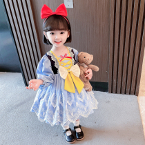  Lolita girls dress 2021 new autumn western style little girl princess dress lolita childrens A-line skirt