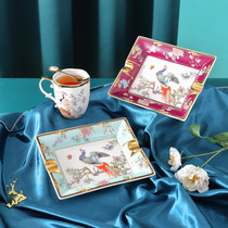 Chinese style gold household living room large ashtray high grade ceramic office creative coffee table cigar ashtray