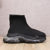 Paris Old Dad shoes mens ins heightening winter plus suede warm socks shoes Mens high gang of spring and autumn thick lovers shoes women