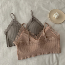 You large size fat mm back chest underwear women without steel ring 2021 new sports vest lace gather chest wrap