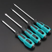 Cross-length screwdriver screwdriver screw batch rubber-plastic handle alloy steel strong magnetic screwdriver screwdriver repair and disassembly