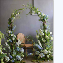 Mori wedding semi-round Flower Gate Crescent Moon branch tree branch Arch branch flower decoration flower frame