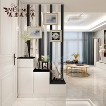 Paint entrance cabinet Living room partition cabinet Door shoe cabinet Multi-functional foyer cabinet Simple modern hollow partition screen