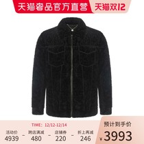 DAVIDNAMAN men fur clothing short fur winter regular black coat men