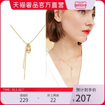 Crocus by gk-beck golden tassel temperament adjustable gardenia flower soft lady collarbone necklace