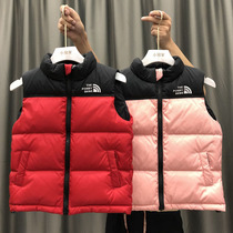 Boy Girl Down Machia Anti Season Child Down Clothing Light White Duck Suede Sleeveless Collared Autumn Winter Warm Jacket