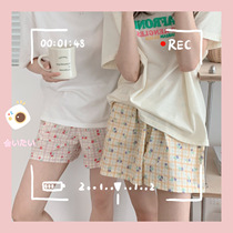  (Spot) Single orange passion fruit all-round beautiful * atmosphere cotton floral shorts