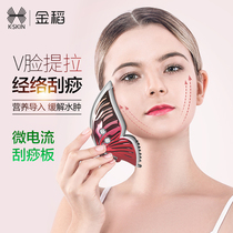 Golden Rice Scraping Instrument Facial Massage Instrument Electric Meridians Dredge Brush Lymph Neck And Neck Facial Eye Cosmetic plate