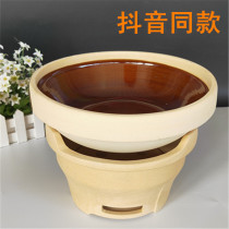 Old-fashioned household ceramic charcoal stove rinse boiler barbecue stove open fire small charcoal stove alcohol stove outdoor small barbecue oven
