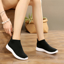 Autumn new elastic socks shoes low-top flat-bottom sports leisure womens shoes flying woven breathable travel running student shoes