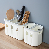 Household chopstick basket Chopstick tube Kitchen plastic free hole creative drain tableware storage box Chopstick box Chopstick cage