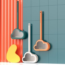 Silicone toilet brush no dead corner washing toilet artifact brush wall-mounted household toilet cleaning Net Red