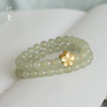 Bamboo - green naturally and Tian Yu - ice luminous green bracelet with DIY - bead string fidelity