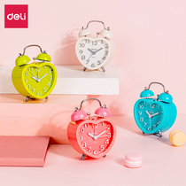 Del alarm clock students use luminous clock children get up artifact cartoon bedside clock boys and girls alarm loud volume