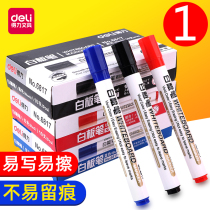 Deli whiteboard pen blackboard pen water-based erasable teacher with children's whiteboard writing pen marker color red and blue blackboard office supplies thick head drawing board writing board easy erasable capacity large black