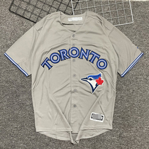 Korean version of Harajuku style short-sleeved cardigan baseball uniform hip-hop hip-hop jersey hiphopT-shirt jacket photo photo clothing