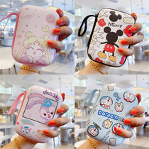 Cute cartoon headphone containing bag 2 5 inch hard disk mobile phone charger data line containing box portable zero wallet