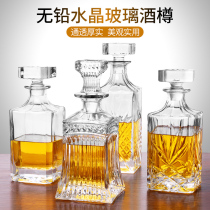 Creative European-style whiskey foreign wine bottle Crystal glass red wine white wine jug high-end wine bottle Vodka bottle