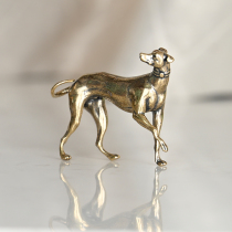 Brass hound tea pet ornaments solid copper old vintage zodiac dog tea table tabletop bronze ornaments
