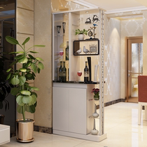 Small-sized ultra-thin partition cabinet modern simple wine cabinet into the house to block the entrance door shoe cabinet double-sided screen decorative cabinet