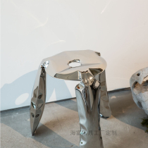 Nordic designer ZTETA Stainless Steel Creative Balloon Stool Home Living Room Dining Chair Display Short Stool Art Props