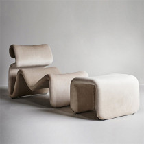 Nordic designer furniture metal abstract shaped line S-shaped chair modern simple living room lazy sofa chair