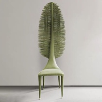 Modern Designer Banana Sector Chair Handmade Cloth Art Feather Dining Chair Custom Profiled Personality Chair