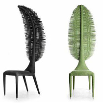  Modern designer banana fan-shaped chair hand-woven fabric feather dining chair custom shaped personality chair