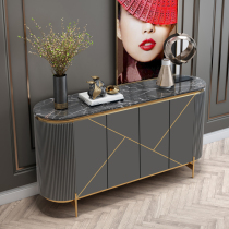 Italian light luxury wind entrance cabinet Foyer partition decoration End view cabinet Stainless steel modern simple dining side cabinet