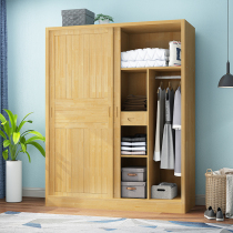 Solid wood wardrobe sliding door modern simple sliding door wardrobe small apartment sliding door wardrobe bedroom furniture large wardrobe