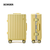 BINGER suitcase Small password boarding box suitcase Mute universal wheel male rod box Female net red suitcase