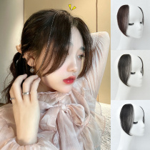 Full true hair French eight-character fake bangs wig female natural forehead invisible on both sides of the net red wig