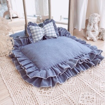 Removable Wash Dog Kennel Cat Nest All Season Cushions Autumn Winter Pet Nest Cute Princess Nest Small Dog Pooch Bed Teddy Nest