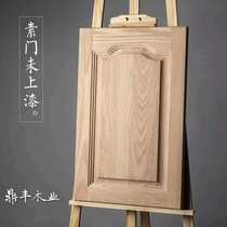 Solid wood door panel custom-made American Red Oak peach wood cabinet door panel custom wardrobe door whole house custom Suzhou