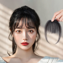  Real hair air bangs wig female summer natural forehead net red comic fake bangs seamless qi bangs wig film