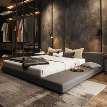 Nordic cloth bed modern simple Italian light luxury technology cloth bed master bedroom parent-child bed tatami Japanese low bed