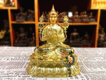 Pure bronze Buddha statue of the King of Buddha Jin Liugao (21cm) made in Qinghai Taer Temple