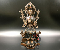 Nepal antique future Buddha statue high 30cm tall Taer Temple manufacturing