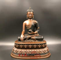 Nepal antique double lotus flower Sakyamuni 1 2 feet (35cm) made in Qinghai Taer Temple