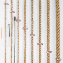 Fine hemp rope Ornament rope Vintage style burlap rope Wear-resistant hand woven hemp rope diy photo wall tug-of-war rope