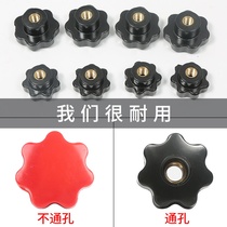 Plum handle nut through hole 7 corner Star handle hand screw nut Bakelite knob screw M6M8M10M16