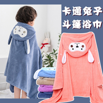 Cartoon childrens bath towel cloak cotton hooded Four Seasons newborn baby boys and girls can wear absorbent quick-drying bathrobe