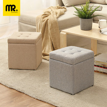 Changing shoes stool Home wearing shoes stool doorway sofa stool soft bag cushion fitting room cloakroom containing storage for sitting