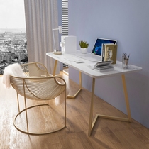 Nordic Marble Computer Desk Modern Light Extravagant Desk Brief Bedrooms Home Office Table Rock Plate Desk Body Integrated With Body Parts