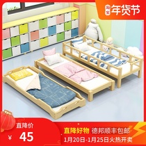 Kindergarten extra thick extra high special bed trusteeship class primary school students nap bed Childrens full solid wood stacking bed small bed